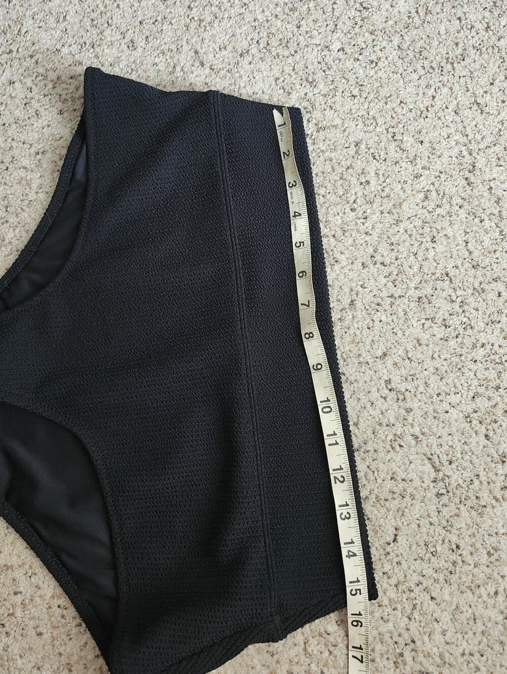 PINK Victoria's Secret High-Waist Black Ribbed Bikini Bottoms